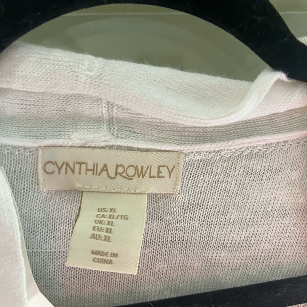 New Cynthia Rowley white sleeveless cover shrug - Picture 2 of 5